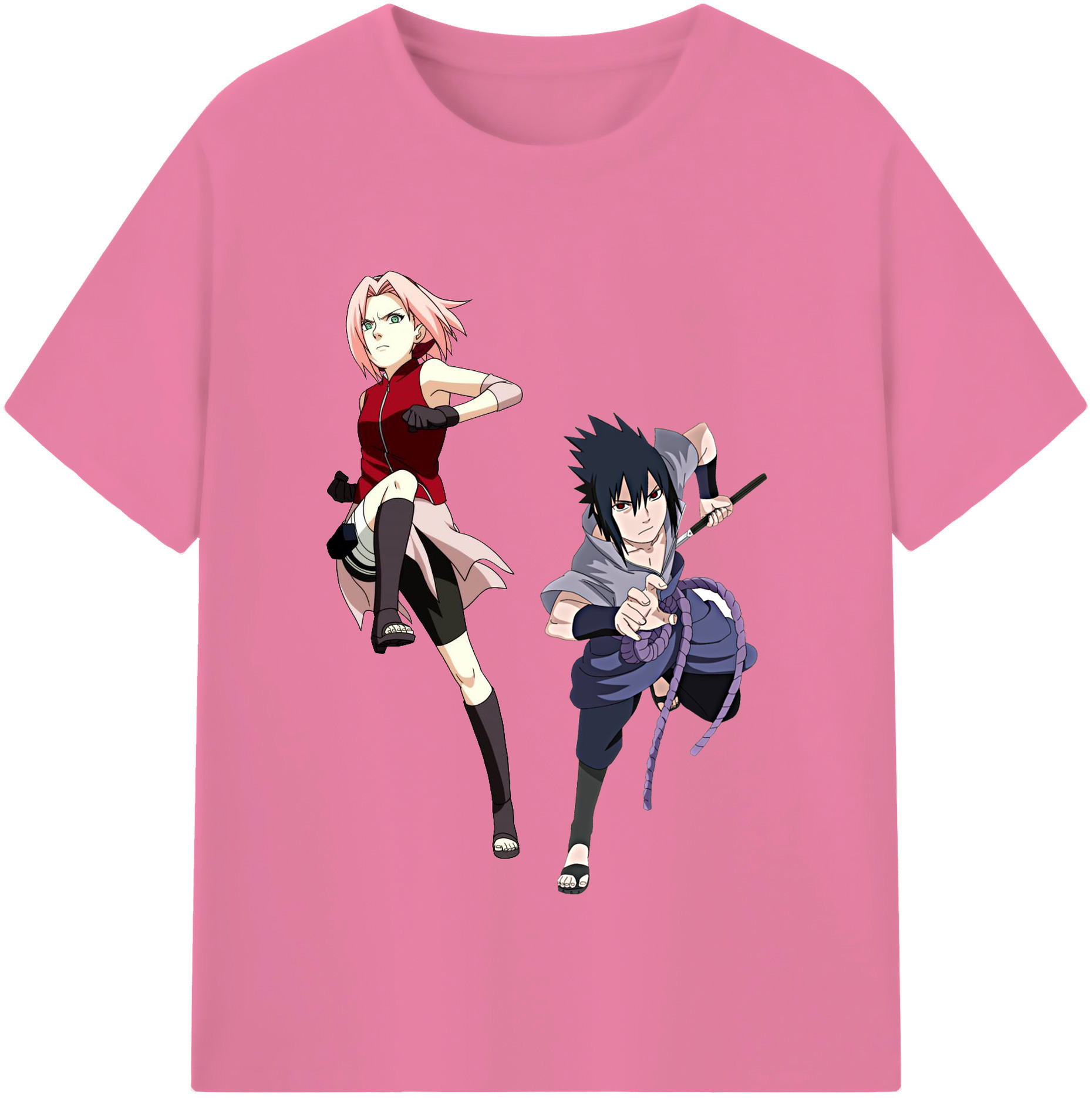 （画像用） NARUTO -ナルト- 春野サクラ Haruno Sakura 綿100％半袖Tシャツ（フロントプリント）